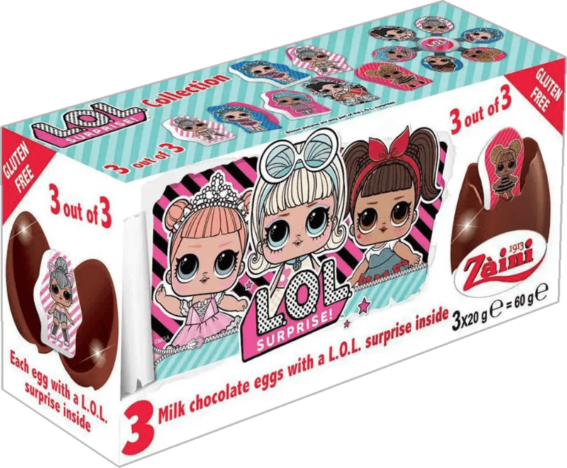 Zaini LoL Surprise Eggs 3-pack 60 g