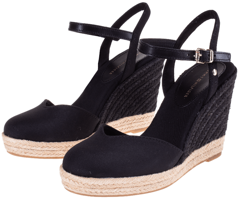 Tommy hilfiger black wedges 2025