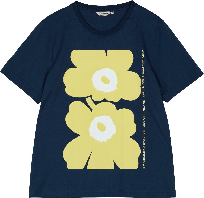Marimekko - T-Shirt Dk. Navy, Lt. Green, Off-White S