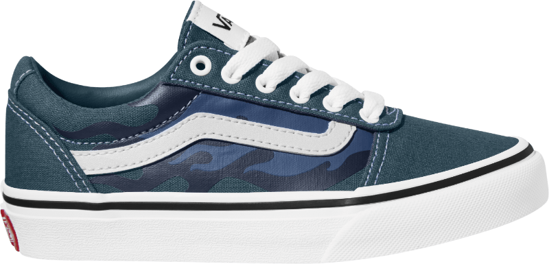 Vans with blue flames cheap