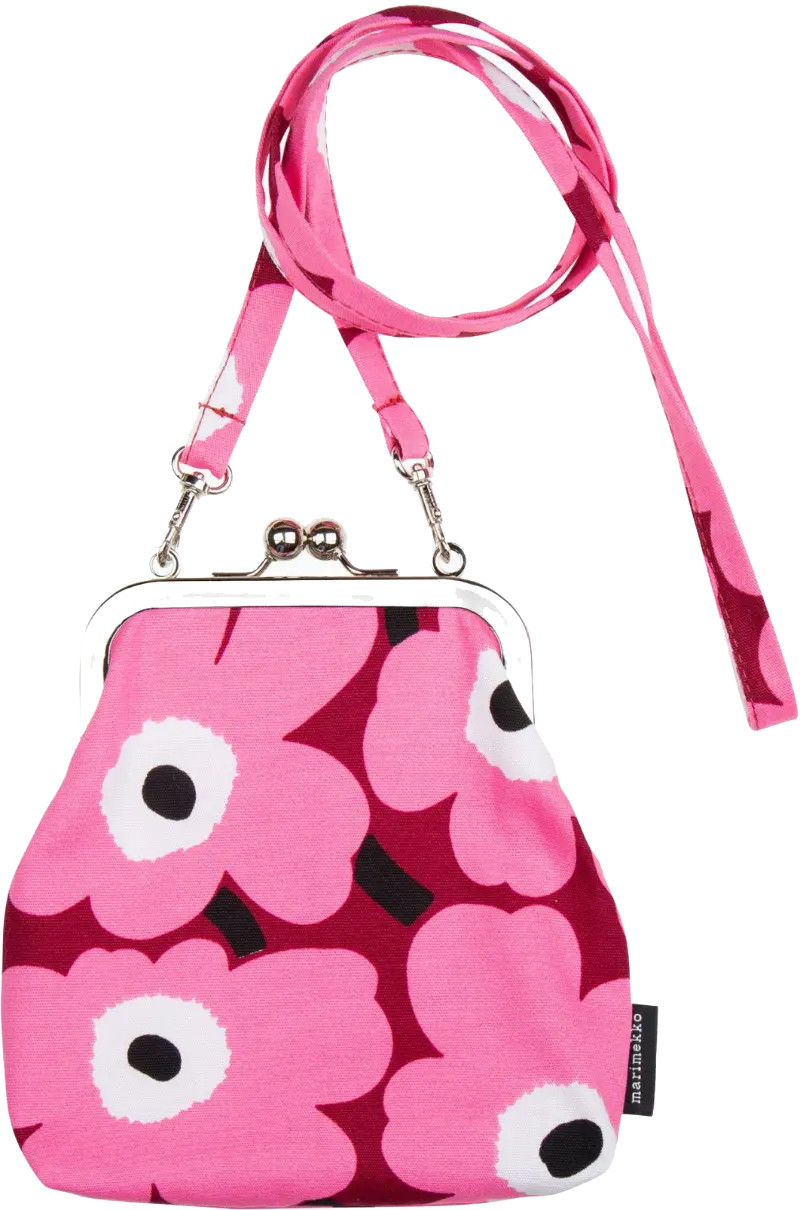 Marimekko - Roosa Mini Unikko Bag Dark red, pink, light grey