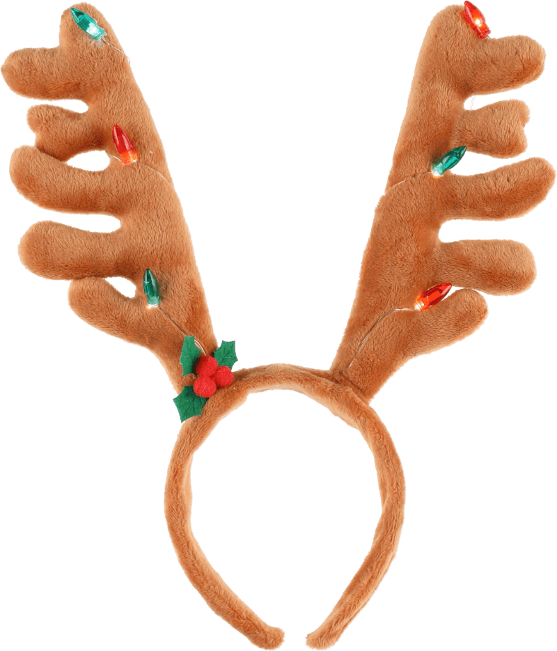 Reindeer antler headband with lights deals