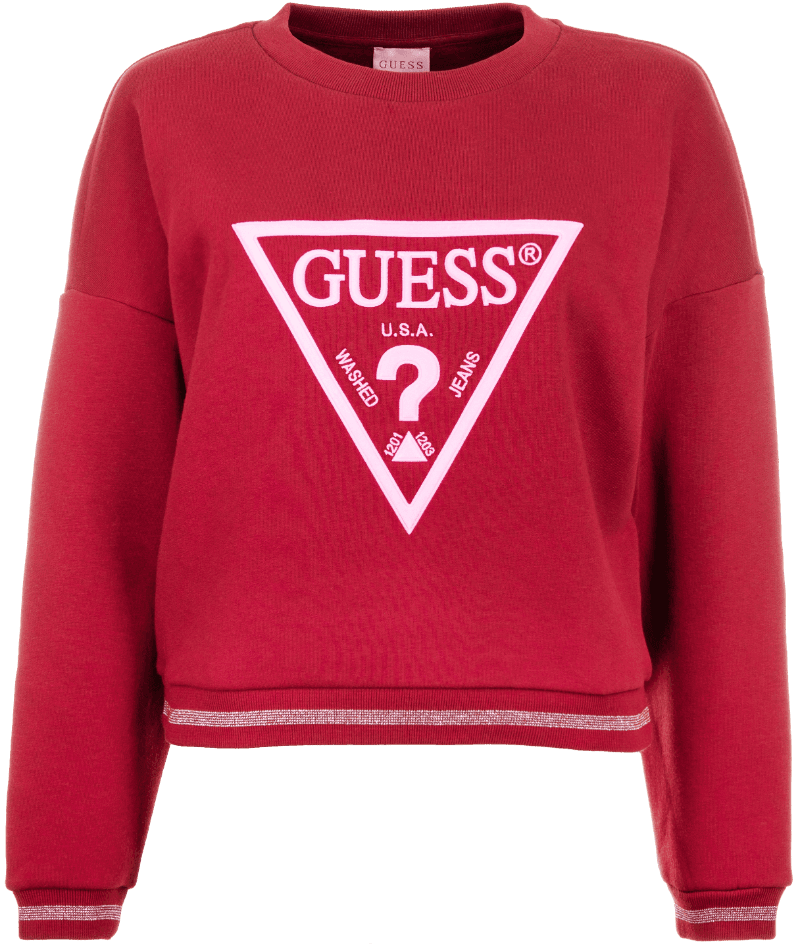 Red new arrivals guess sweatshirt