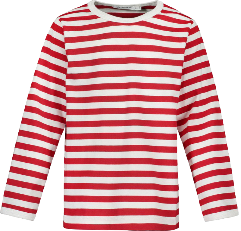 Marimekko - Kids Pitkähiha T-shirt White, red 104/110