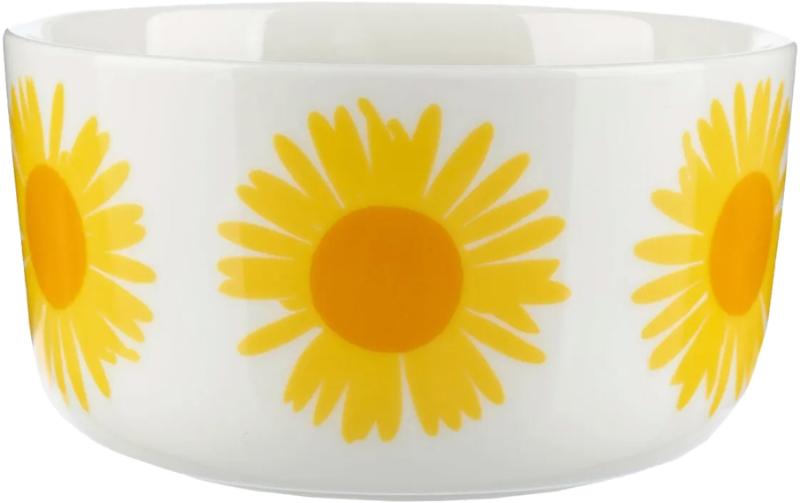 Marimekko - Bowl White, Sun Yellow, Orange 5 dl