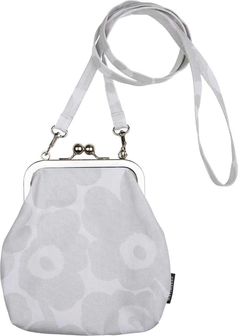 Marimekko - Roosa Mini Unikko bag Light grey, silver 17x17x3,5cm