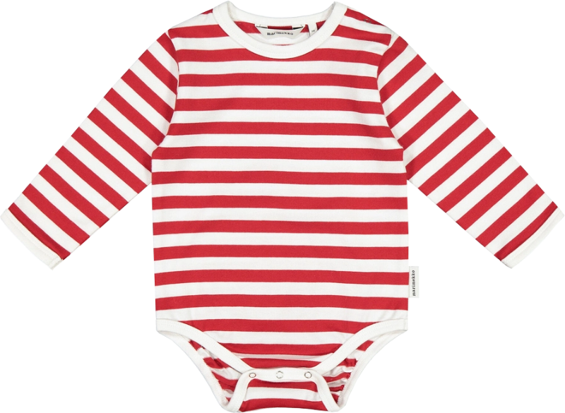 Marimekko - Vinde Tasaraita body White, Red 86