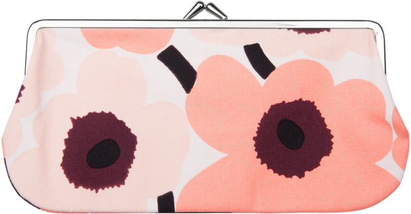 Marimekko - Mini Unikko purse off white,peach,burgundy 19x9cm