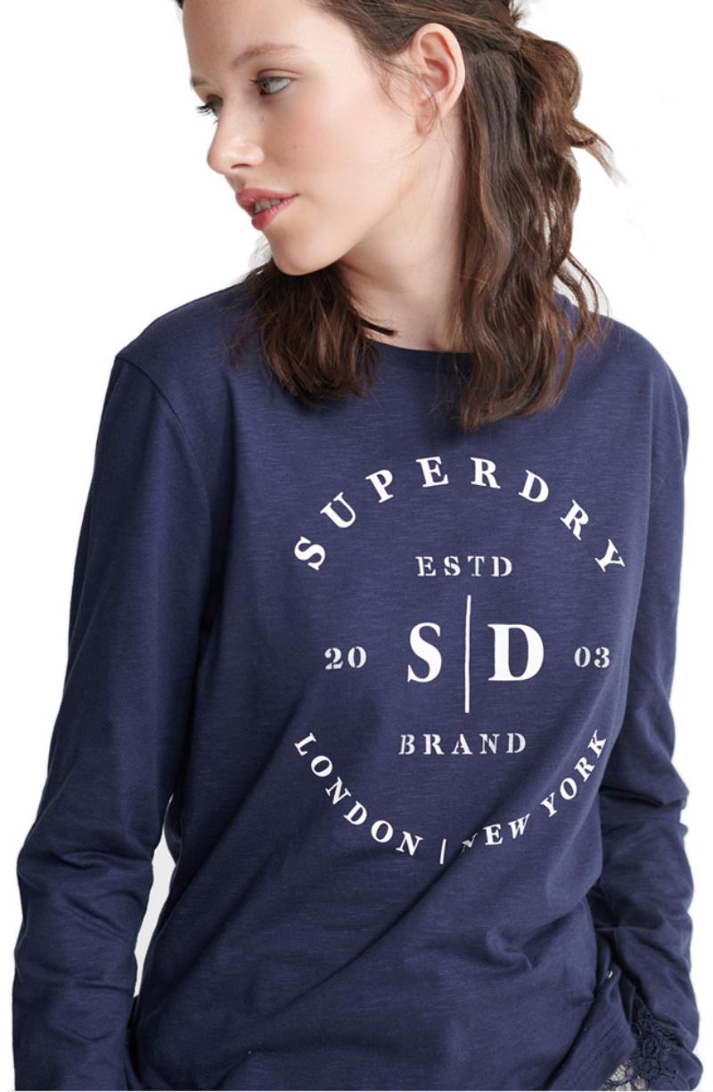 Verplicht Kerkbank speler Superdry - T-shirt, long-sleeve Navy XS