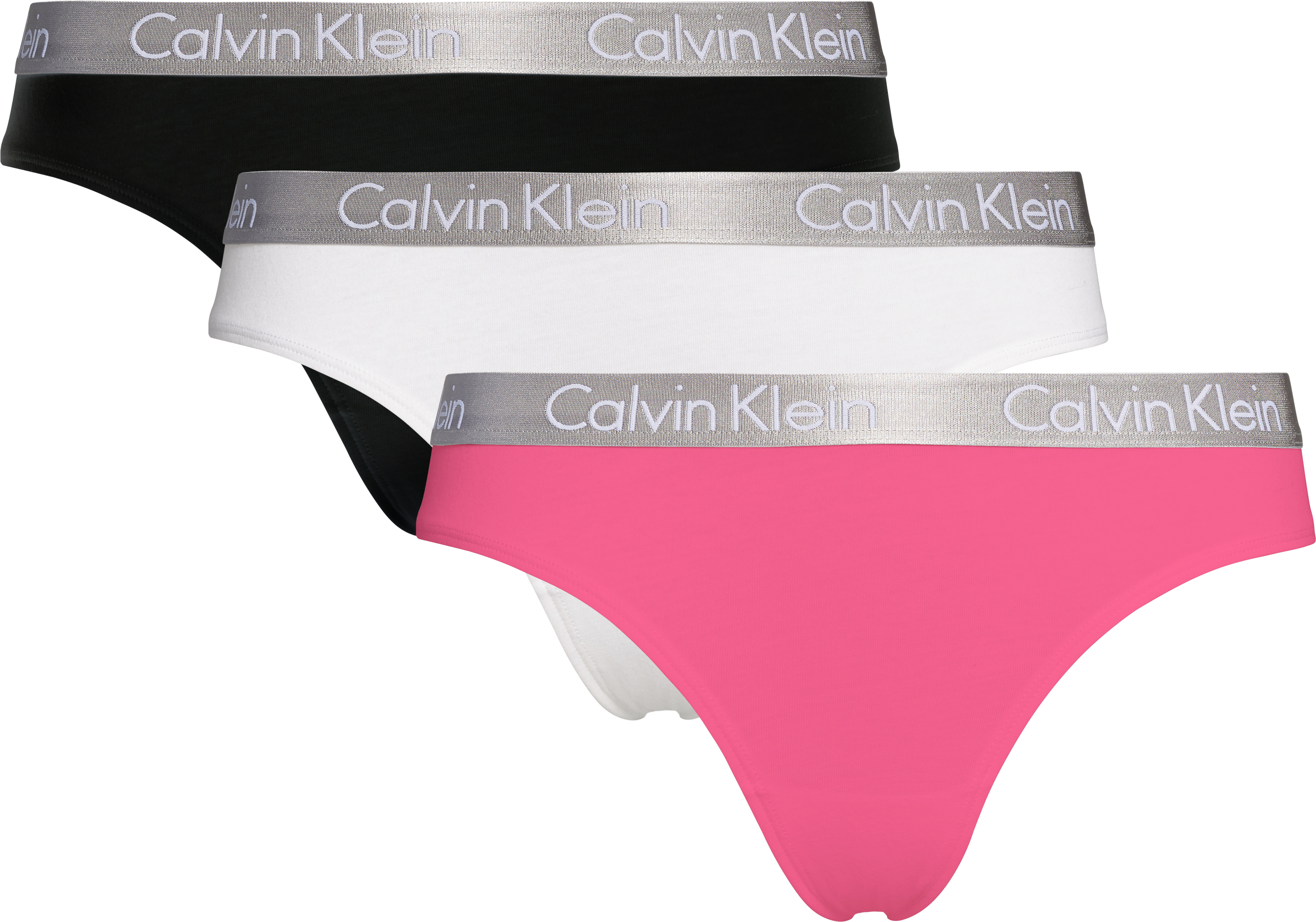 Calvin Klein - Thong 3pack Black/white/pink