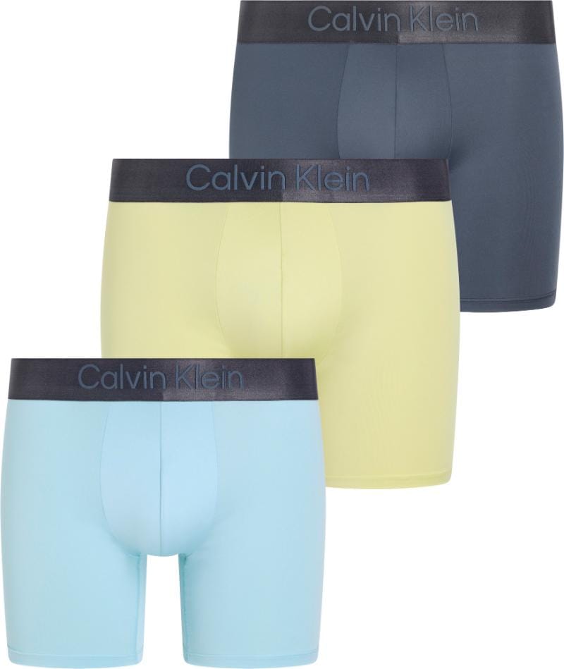 Calvin Klein Boxer Brief 3Pk Pl Yellow, Stratosphere, Turbulence L