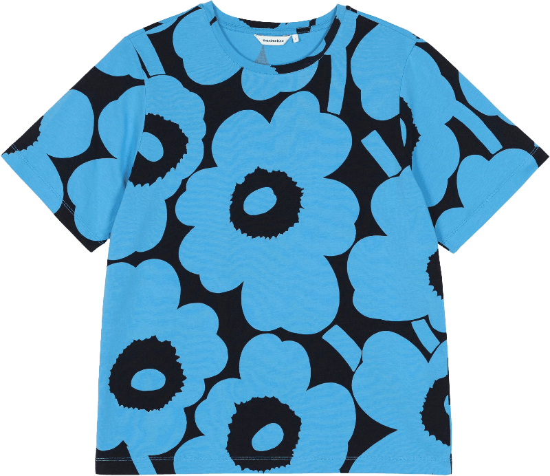 【新品未使用】marimekko (セイレーニ)プリントt-shirt Lサイズ Marimekko - T-Shirt Blue, Black XS
