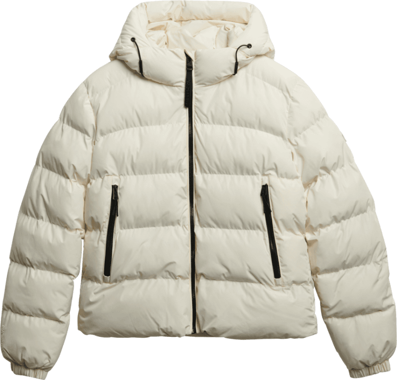 superdry mens white jacket with fur hood