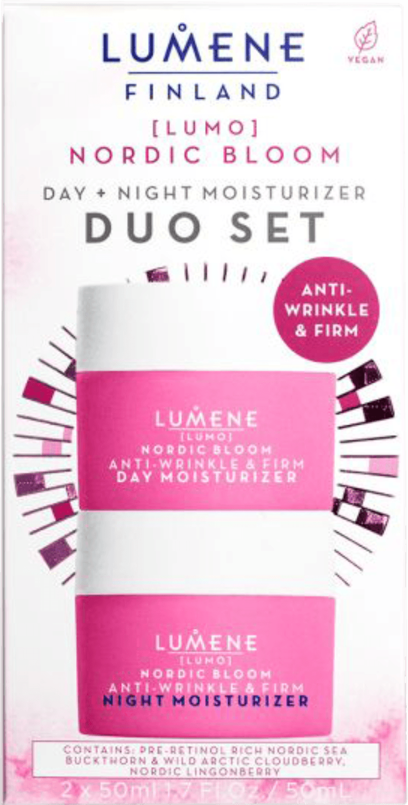 Lumene - Nordic Bloom Day + Night Moisturizer Duo Set 50+50 ml