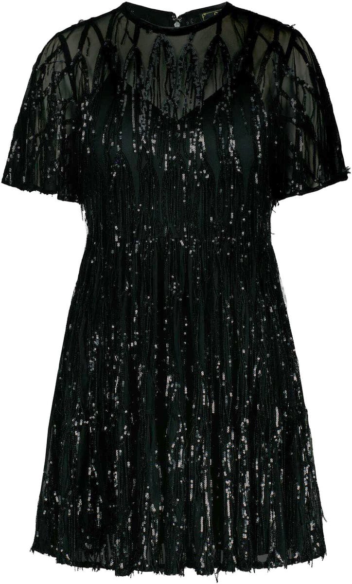 Superdry - Dress Tassle Black Sequin