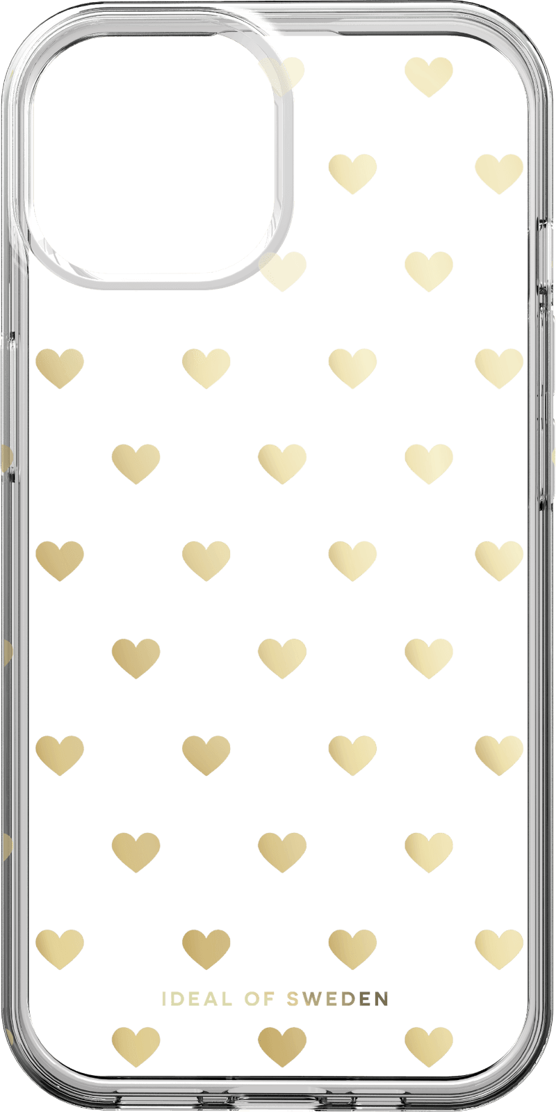 iDEAL OF SWEDEN ゴールデンハーツ クリアケース iPhone15 iDeal of Sweden - Clear Case iPhone 15 Golden Hearts