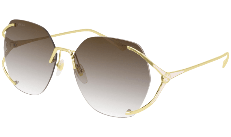 Gucci - Sunglasses Gold-Gold-Brown 59