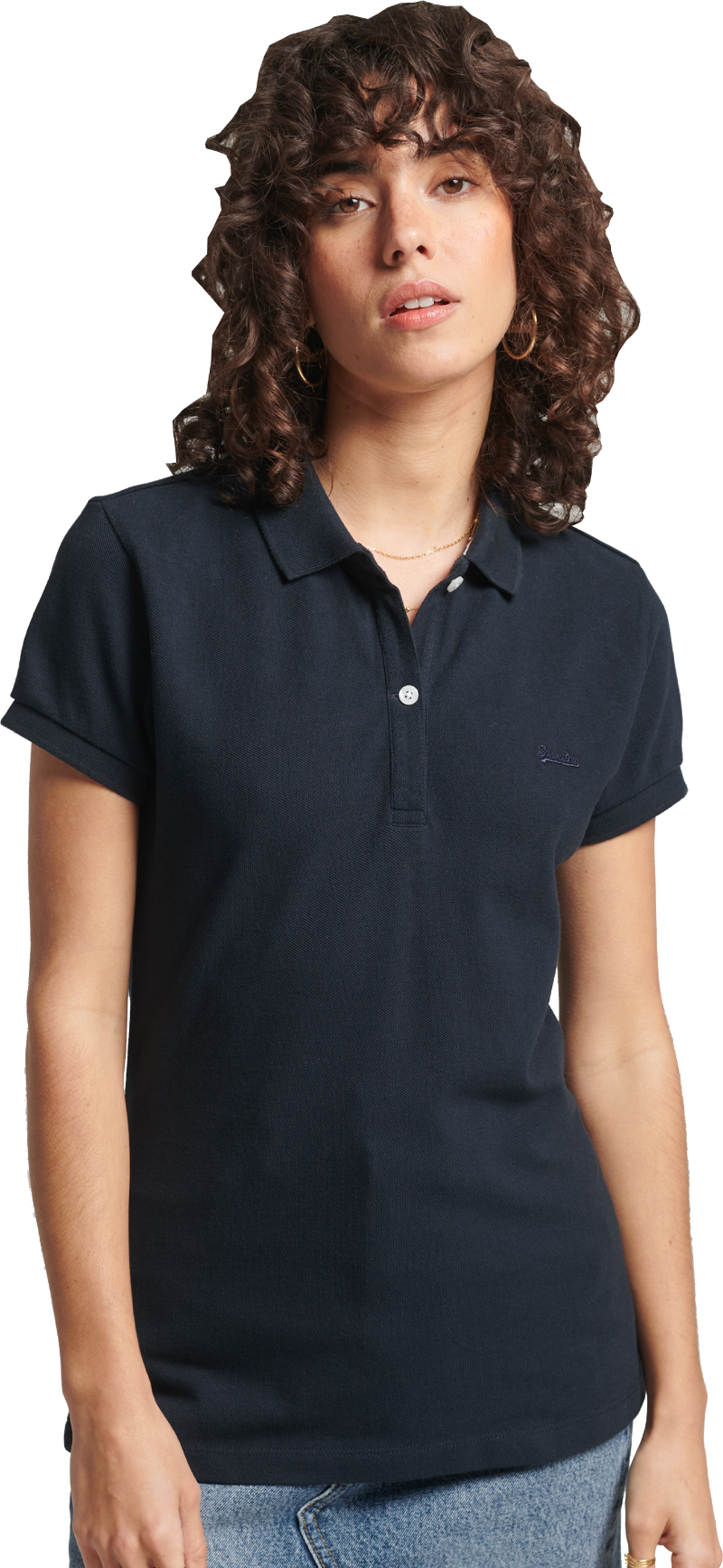 Superdry - Organic Cotton Vintage Pique Polo Shirt Eclipse Navy 10