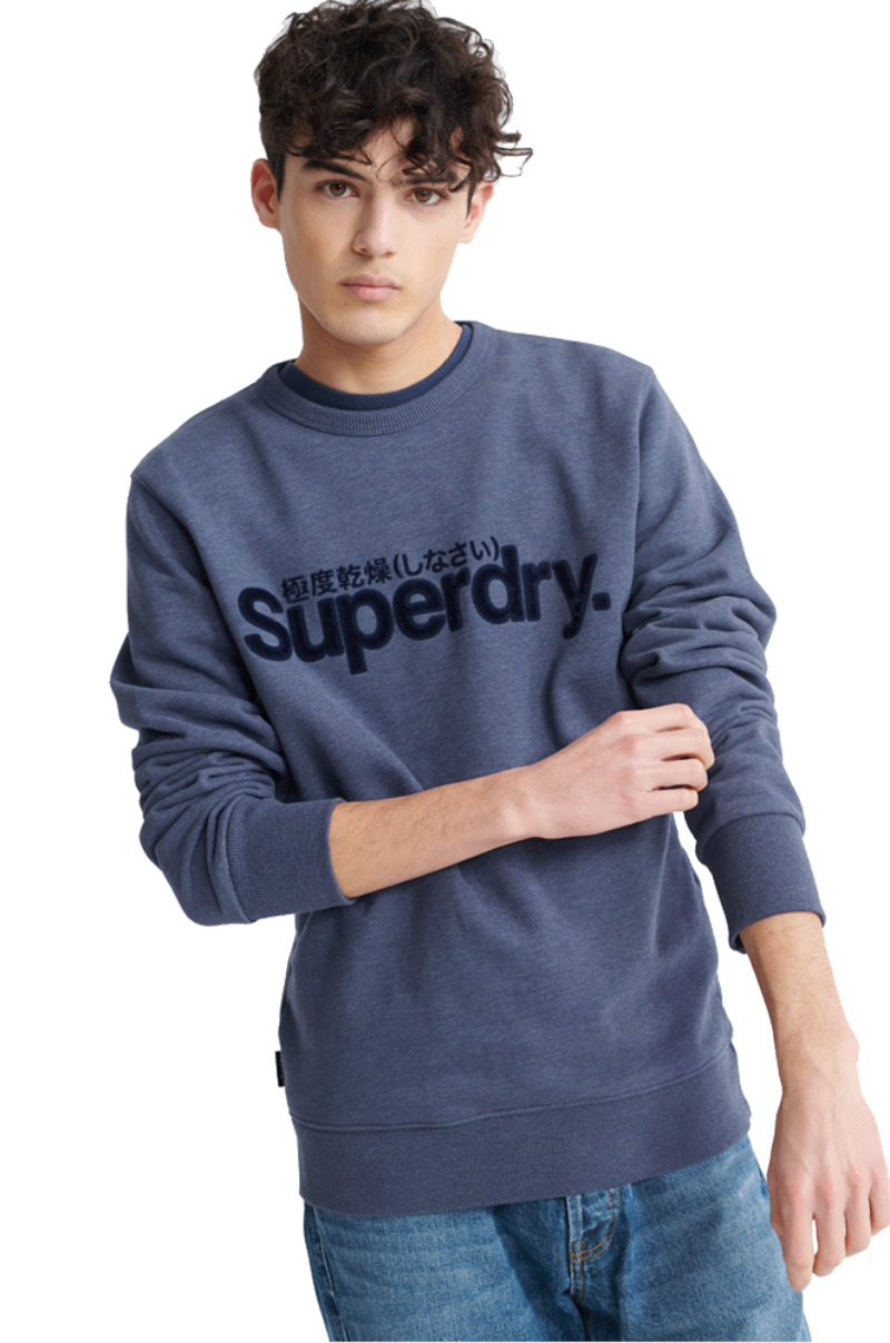 zondag Sneeuwwitje Commissie Superdry - Sweatshirt BLUE MARL XL