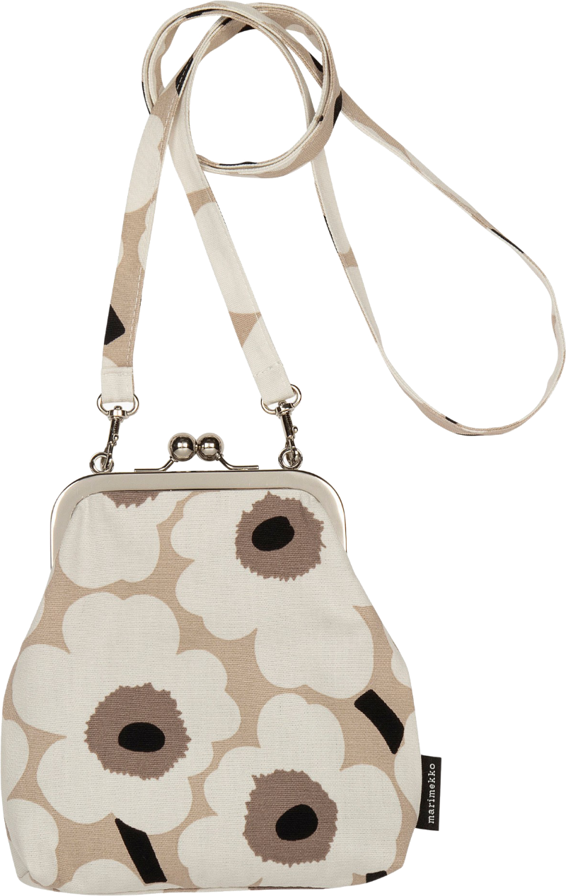 Marimekko - Unikko Mini Bag Roosa Beige,beige,black 17x17x3,5cm