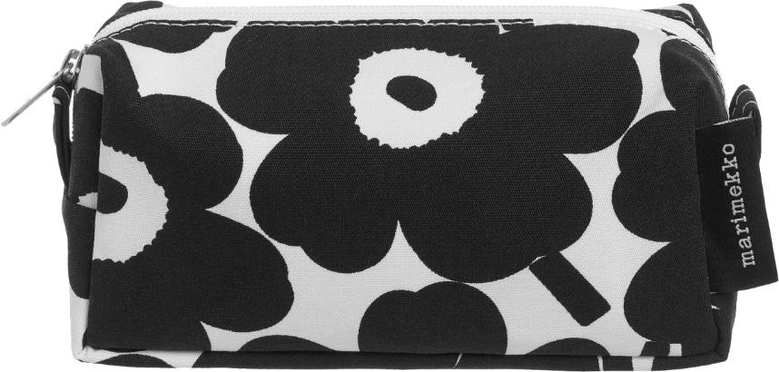 Marimekko - Marimekko Tiise Räsymatto Cosmetic Bag White, black 9x18x7cm -  6411254492857