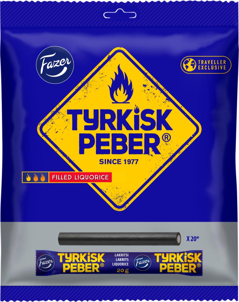 Fazer - Fazer Tyrkisk Peber Liquorice Sticks Bag 420 g - 6416453076334