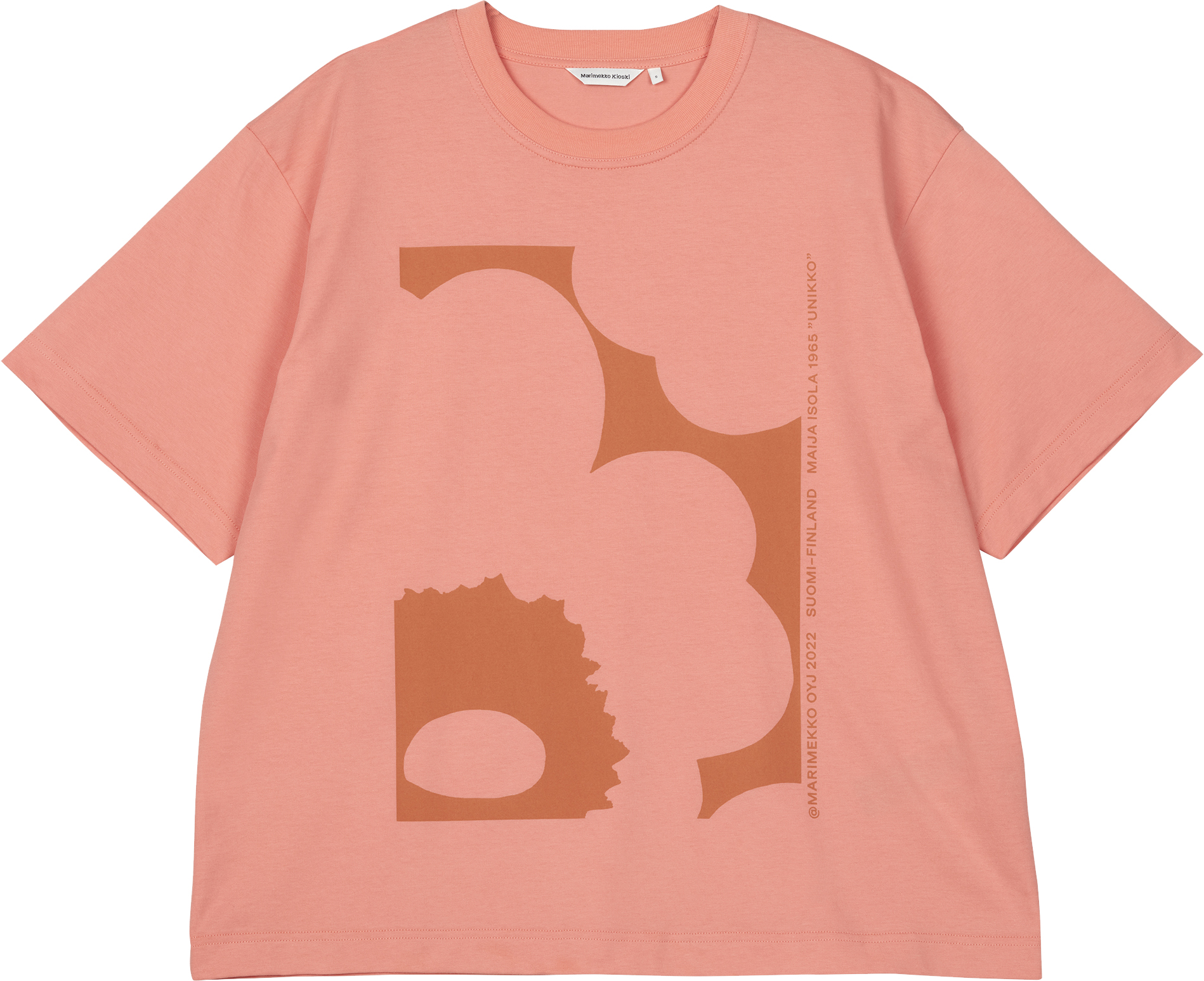 Marimekko - Kioski Veig Unikko Placement Shirt Peach, Ochre